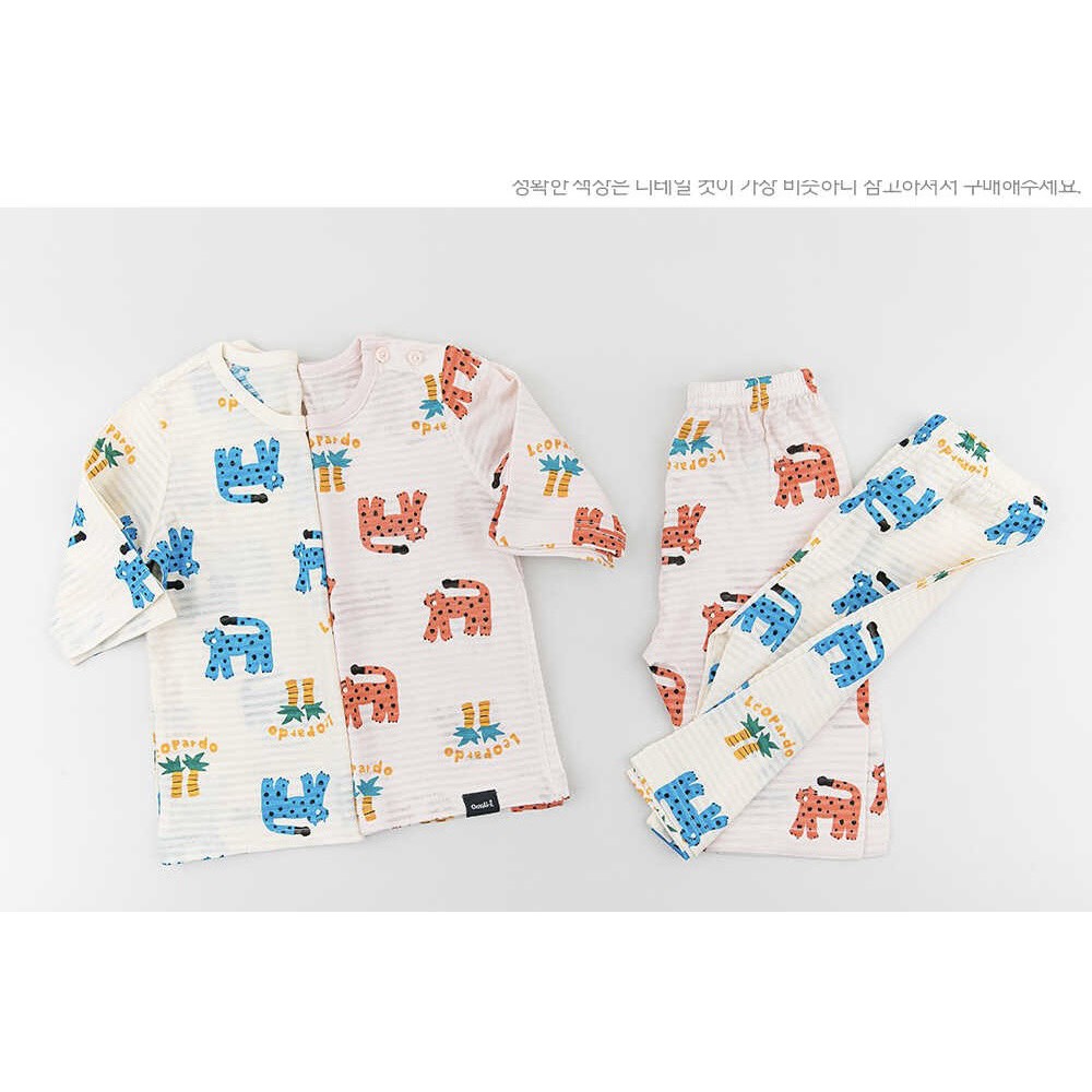 BỘ LỬNG CAO CẤP BÉ TRAI CỦA HÃNG CORDII, CHẤT COTTON GIẤY ORGANIC, MẪU CON BÁO XANH