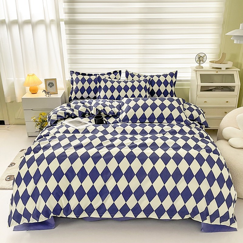 Bộ Chăn Ga Gối Cotton 3D 4 Món Cotton 80% Hoạ Tiết Hoa lá Vintage Siêu Xinh Phong Cách Hàn Fullsize Tiệm Nhà Mêu