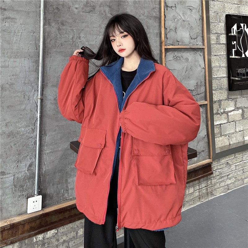 [Mã WASTMAY giảm 15% tối đa 30K đơn 150K] (A5003) áo khoác ulzzang 2 mặt bông nhung size M đến 2XL (kèm video ảnh khách) | BigBuy360 - bigbuy360.vn