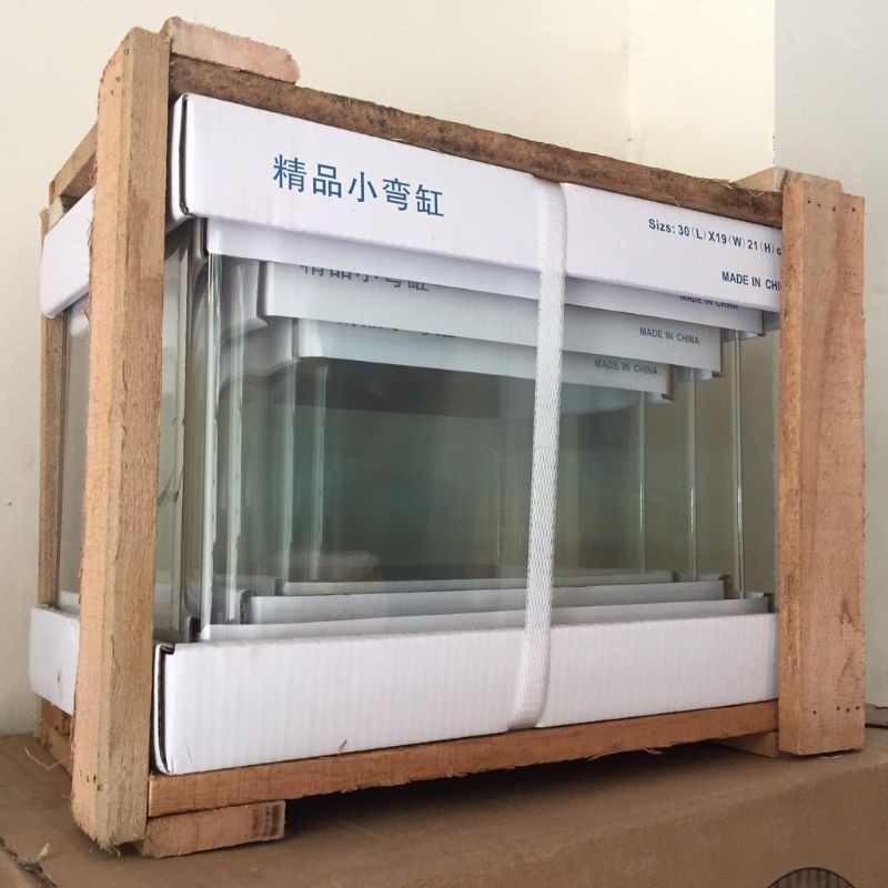 Bể cá cảnh đúc 18cm-22cm-26cm-30cm. Kính chịu lực, mài vi tính siêu đẹp.