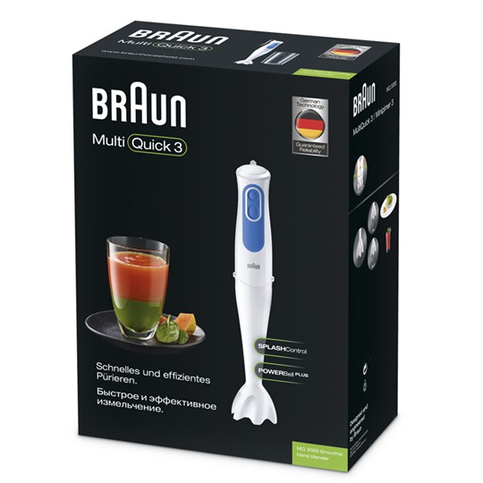 Máy xay cầm tay Braun MQ3000 Smoothie (đầu nhựa) - 700W - Hàng chính hãng 100% - Bảo hành 1 đổi 1 trong vòng 24 tháng