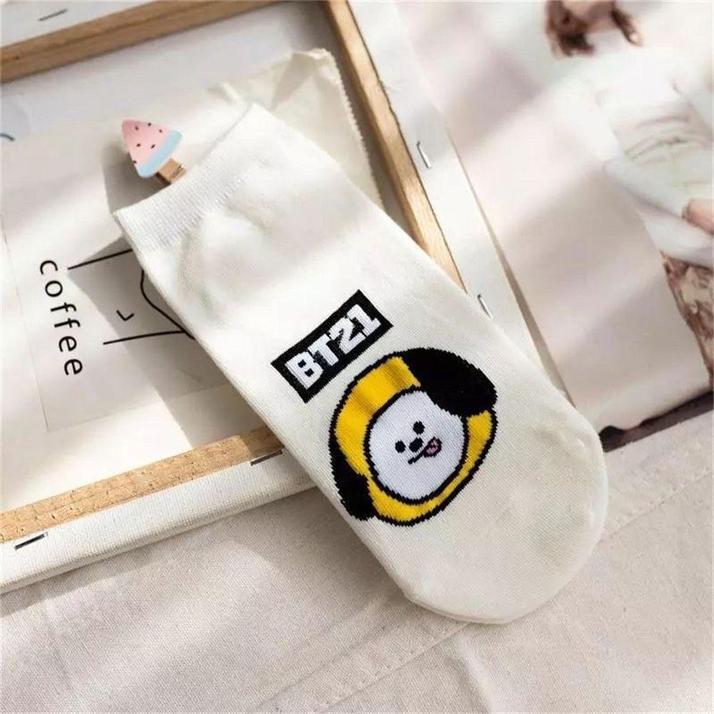 Vớ Cotton In Hình BT21 BTS Van Shooky Cooky Rj Mang Koya