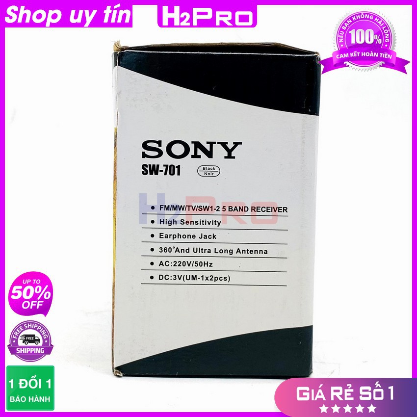 Đài Radio Sony Sw-701 5 Band Fm-Tv-Am-Sw1-2 Sóng Khỏe, Đài Radio Cho Người Già Dễ Dùng, Điện 220V-2 Pin Đại-H2Pro Audio