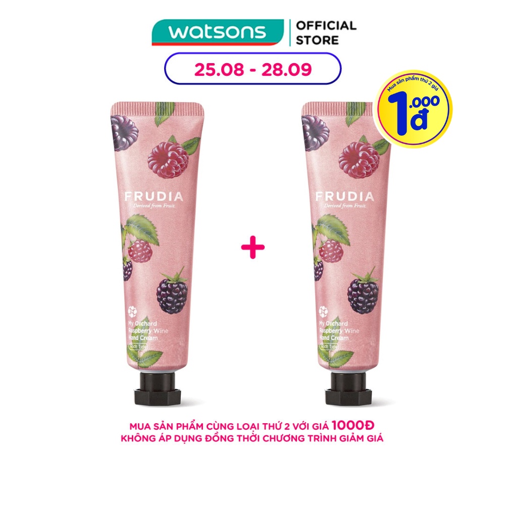 Kem Dưỡng Tay Frudia My Orchard Raspberry Wine Hand Cream Chiết Xuất Quả Mâm Xôi 30g