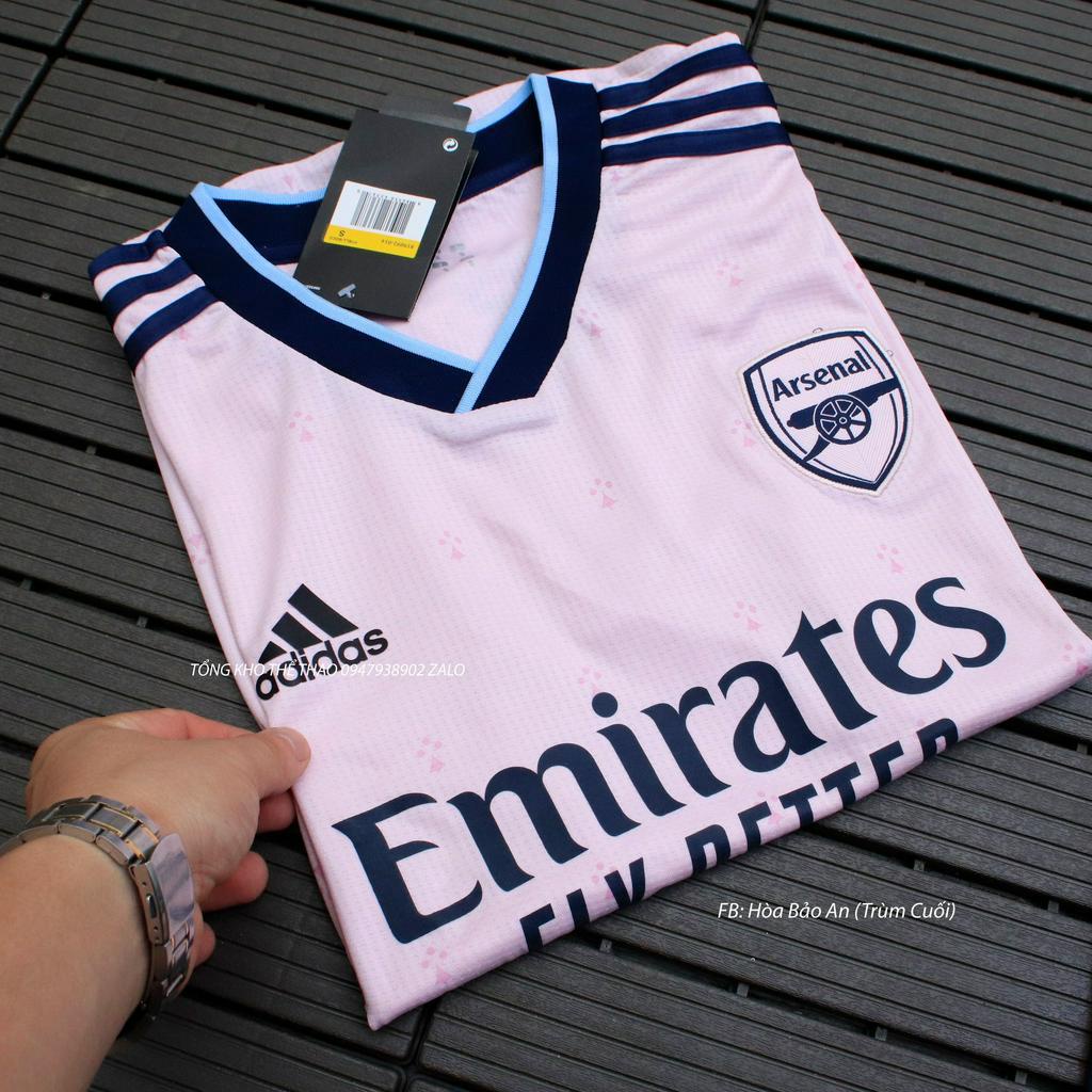 Áo Arsenal Màu Hồng 2023 - Set Bộ Quần Áo Đá Banh CLB Arsenal Sân Khách Mùa giải 2022/23 - Vải Thái Cao Cấp