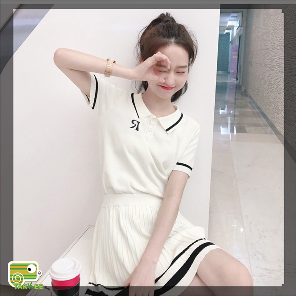 BỘ SET VÁY LEN 2 CHI TIẾT HÀNG QUẢNG CHÂU CHẤT ĐẸP