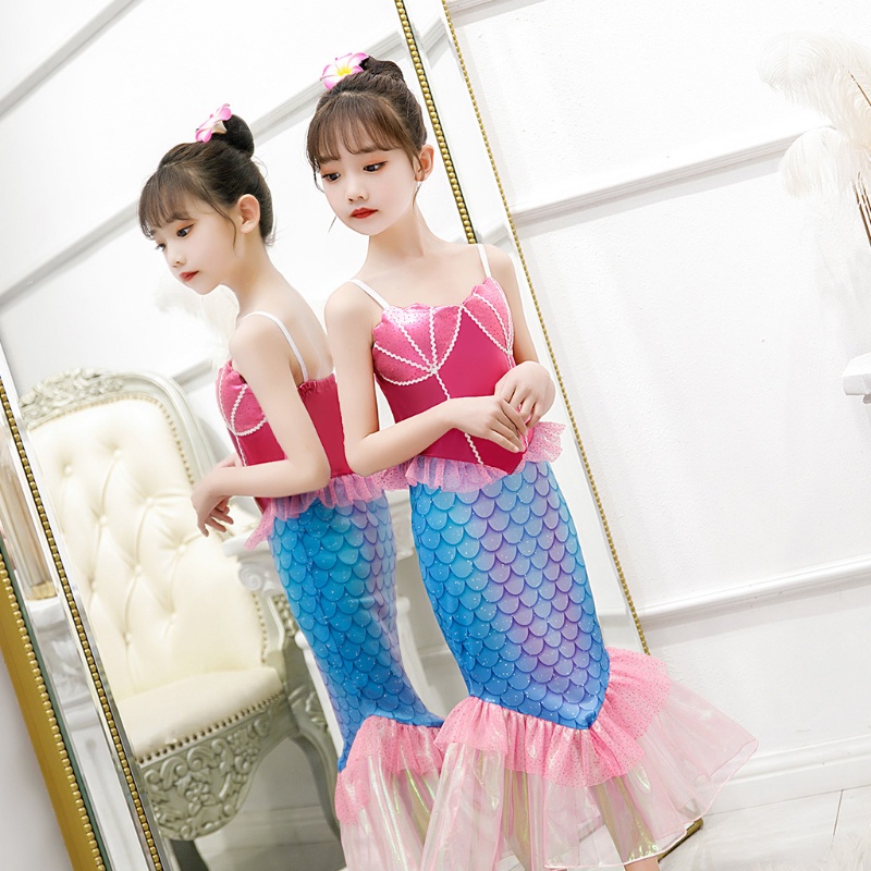 Đầm Đuôi Cá Hai Dây Hóa Trang Halloween Cho Bé Gái
