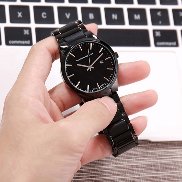 Đồng hồ NAM Men's Watches Hannah Martin 100% Original Fashion Thép Không Gỉ Hàng Cao Free Box Waterproof Analog Quartz Stainless steel Strap mesh Boy Leather Watch COD Chronograph Aktif Gentleman Wrist watches Ready Stock Holiday Gift Birthday gifts 1756M