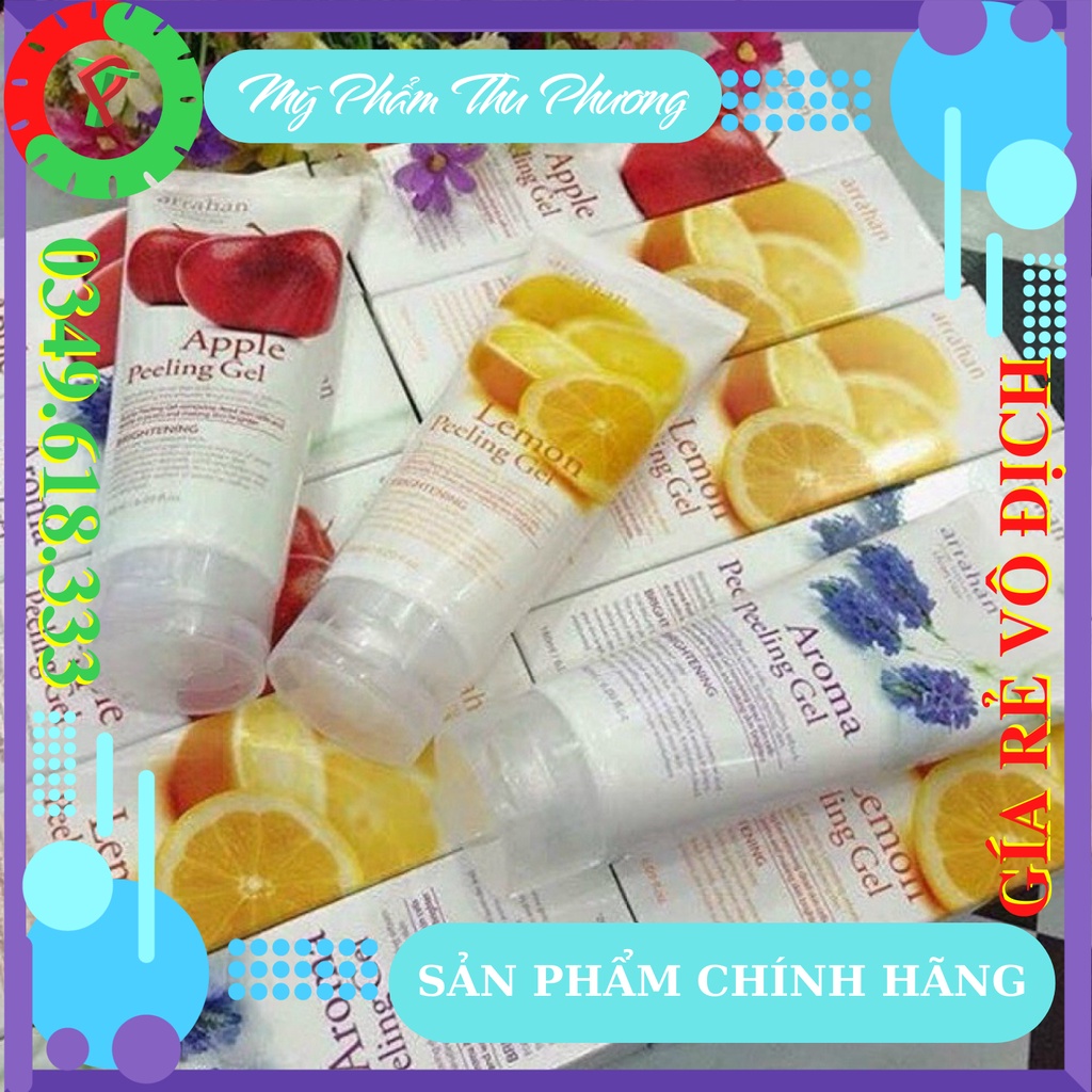 Kem Tẩy Tế Bào da chết vị hoa quả táo chanh hoa oải hương than hoạt tính đông y la hán Arrahan lemon White Peeling Gel | BigBuy360 - bigbuy360.vn