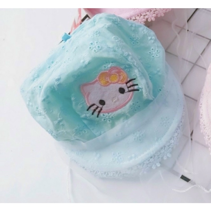 Nón kèm khăn voan cho bé sơ sinh che nắng, che bụi