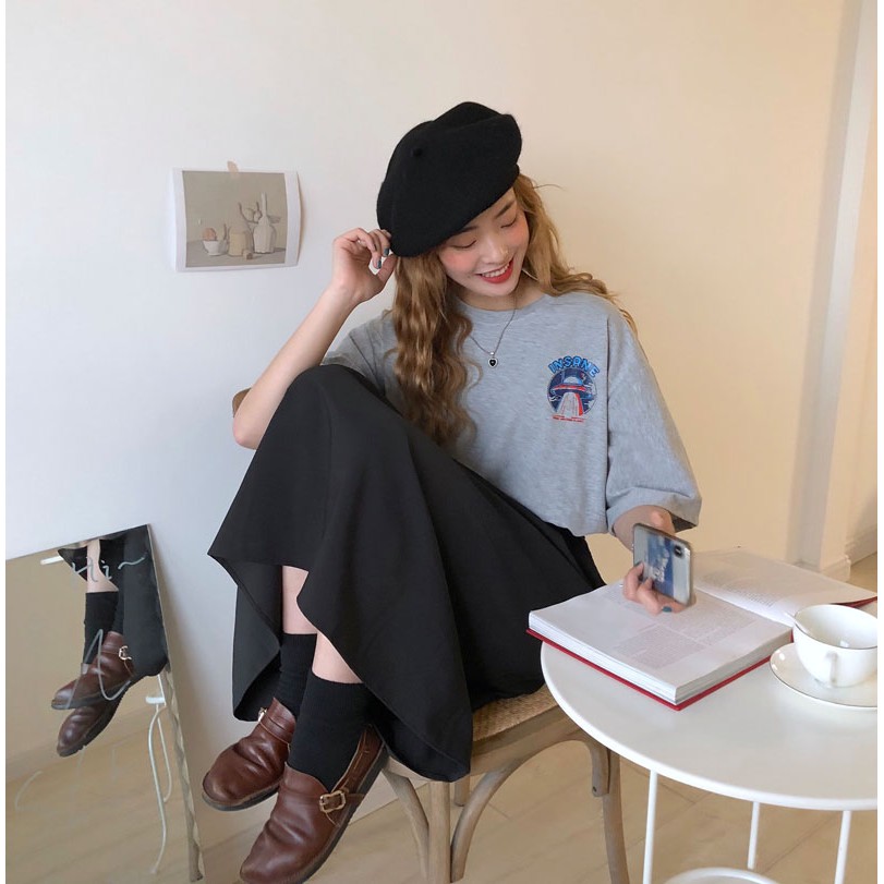 Áo thun tay lỡ  INSANE  phông Unisex nam nữ tee oversize form rộng pull Ulzzang Streetwear Hàn Quốc vải mềm