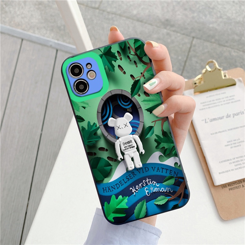 Ốp iphone gấu Be@r Brick nghệ thuật trừu tượng Case iPhone KAWS 6 6S 7 8 Plus X XR xs max/11/11 pro/12/13/pro/max
