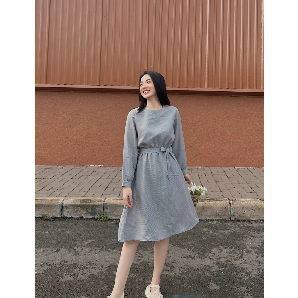 Đầm thắt nơ eo tay dài THE CIU - Anna Dress