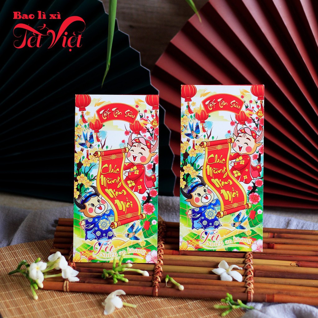 COMBO 50 CÁI BAO LÌ XÌ TẾT TÂN SỬU NĂM 2021