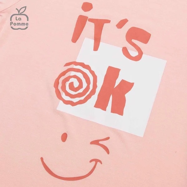 SS12023 Lapomme- Bộ cộc tay bé trai bé gái Lapomme It is Ok