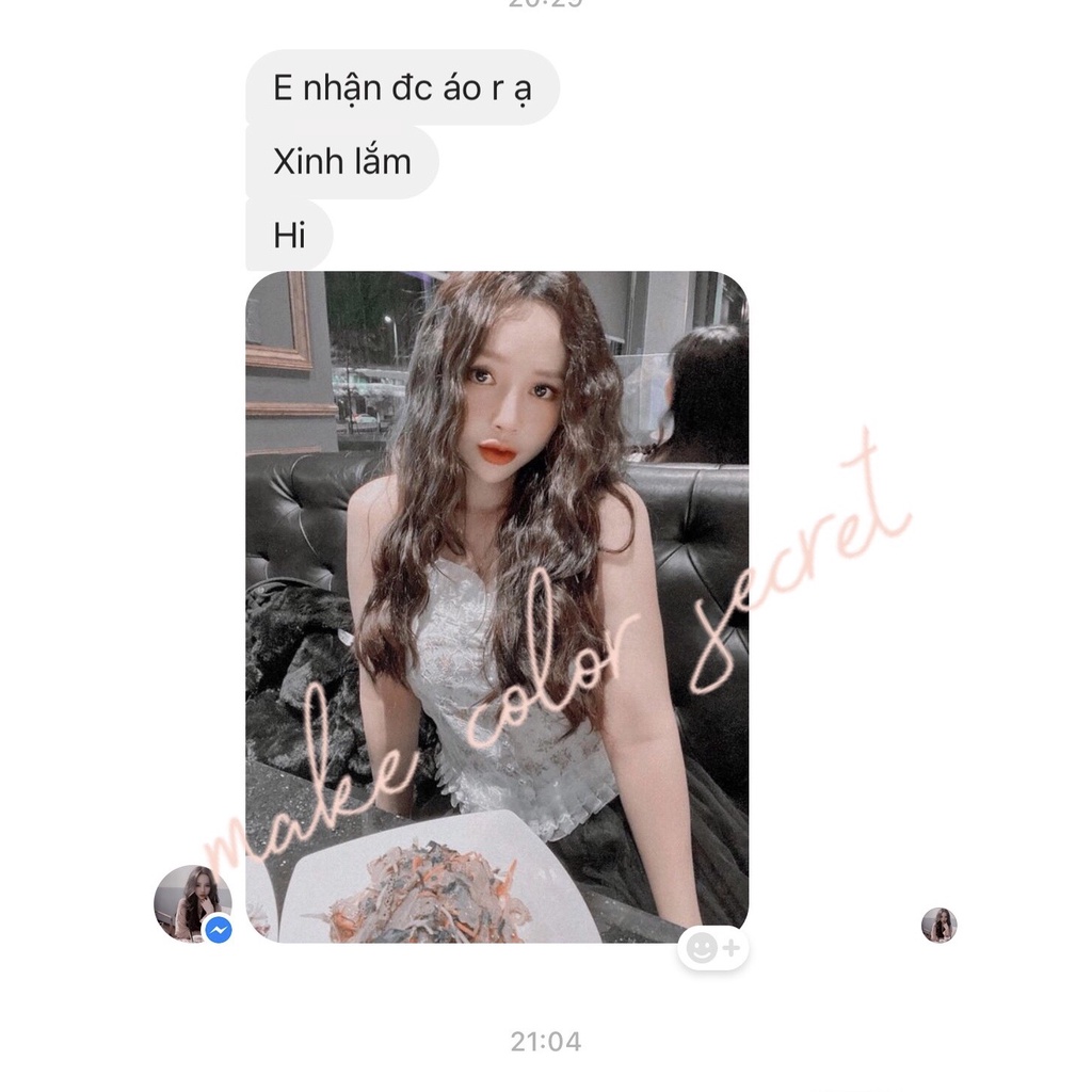 Áo croset daisy xinh xẻo, tiểu thư có feedback của khách ở hình cuối