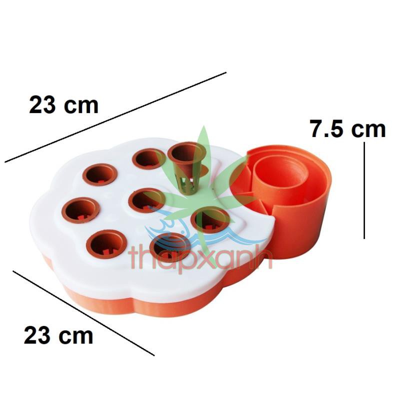 Tầng thủy canh tổ ong TTC-50.7, Thớt trồng thủy canh, tầng trồng thủy canh trụ đứng, Tầng khí canh, Kèm theo 4 rọ