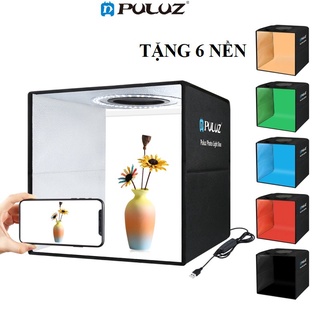 Hộp chụp sản phẩm puluz kèm đèn led ánh sáng trắng - 20x20cm - 22x23cm - marvis -