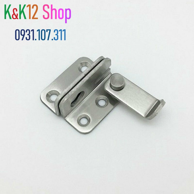 [ Độc quyền] Chốt khóa cửa, then cửa bằng thép không gỉ K01 chắc chắn dày 3.5mm