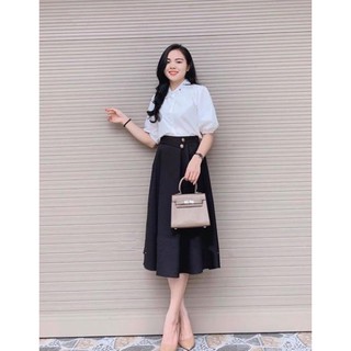 Chân váy dài qua gối hàng đẹp