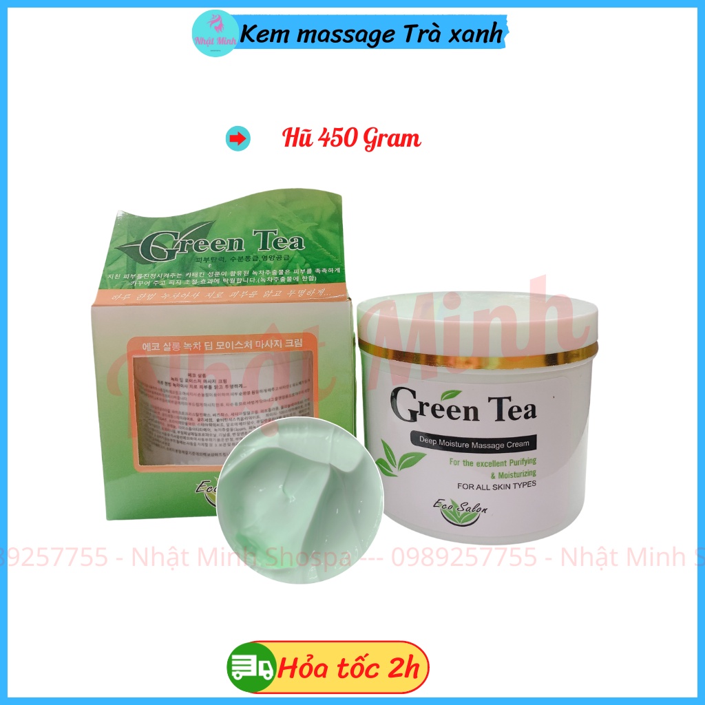 Kem Massage Trà Xanh Green tea cho cá nhân, Spa