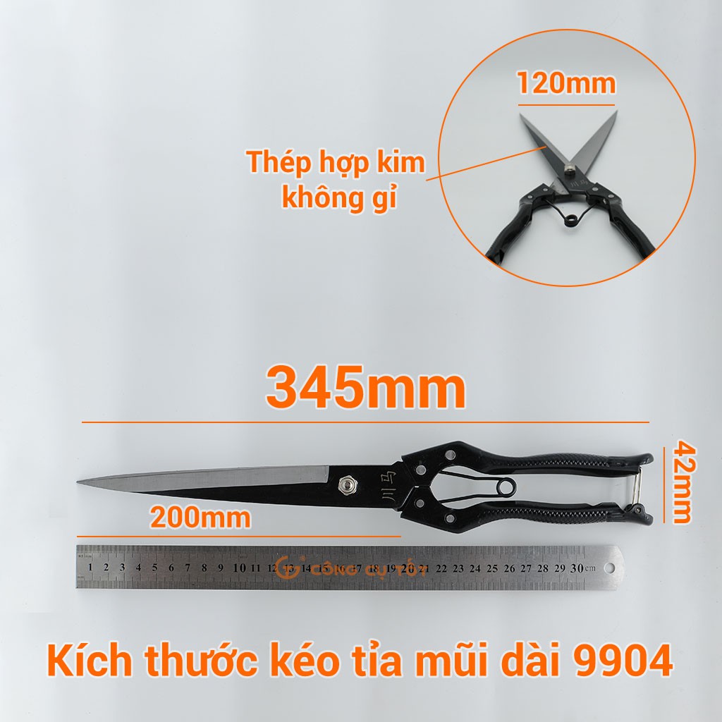 Kéo tỉa đa năng, mũi dài chuyên dụng 9904