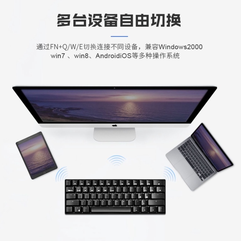 Bàn phím cơ bluetooth không dây 61 phím máy tính Readson WL61