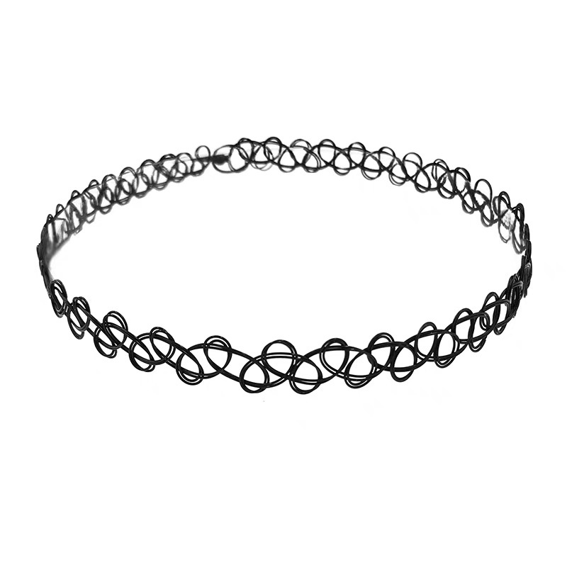 Vòng Cổ choker Thiết Kế Đơn Giản Màu Đen Thời Trang Cho Nữ