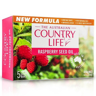 Country Life Xà bông Raspberry Seed Oil - Lốc 5 x 90g