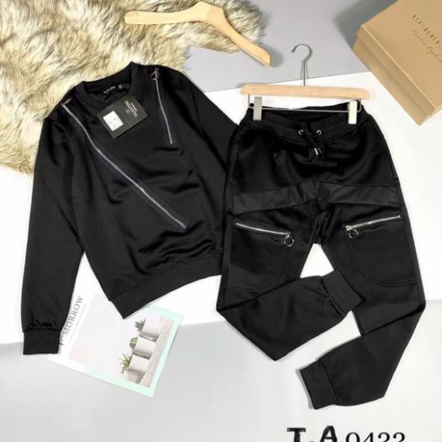 🍀 (Sỉ = Lẻ) Bộ thu đông chất nỉ thêu zip khoá * ↺ ¹ . '