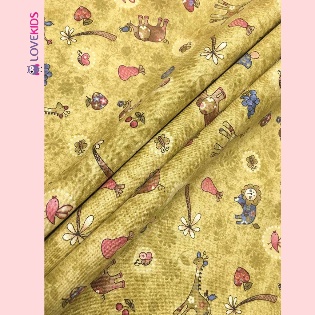 Đầm Premier Fabric dài tay cổ sen họa tiết hoạt hình bé gái - Lovekids