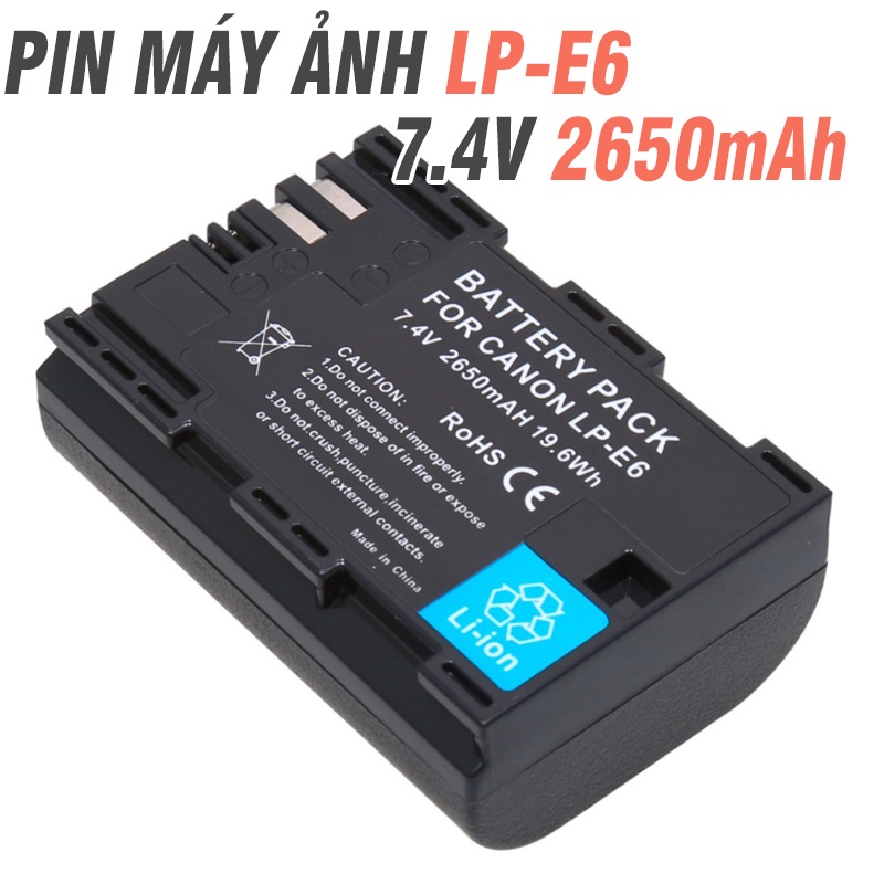 Pin Dành Cho Máy Ảnh Canon LP-E6 2650mAh