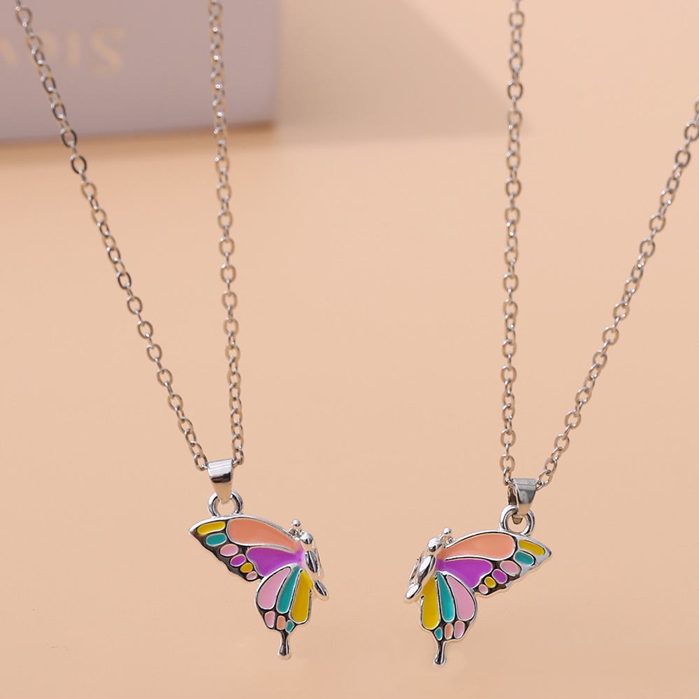 Vòng cổ Mặt Hình Bướm Bằng Hợp Kim Nhiều Màu Sắc Thời Trang Dành Cho Nữ