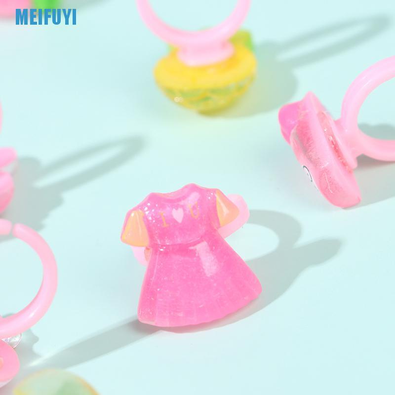 Set 20 Nhẫn Hình Hoa / Động Vật Thời Trang Cho Bé Gái