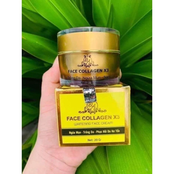 [CHÍNH HÃNG] Kem Face Collagen X3 ✔️FREESHIP✔️ 20gram, Kem mụn, thâm nám, da không đều màu