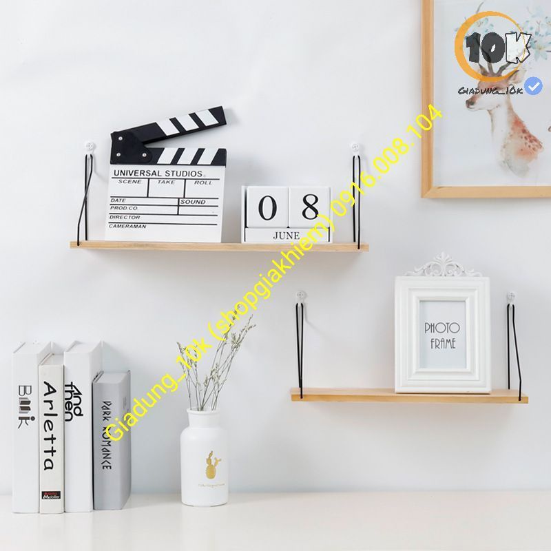 Giá kệ trang trí nhà xinh bằng gỗ (40cm x15.8cm) và (30cm x 15.8cm) (k91)