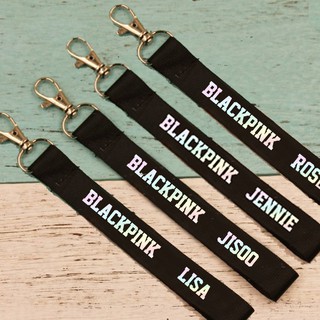 Móc khóa Kpop Blackpink Móc Khóa Đen Laser phản quang Móc Chìa Khóa Vali Khóa Kéo Di Động Móc Treo Điện Thoại Blackpink