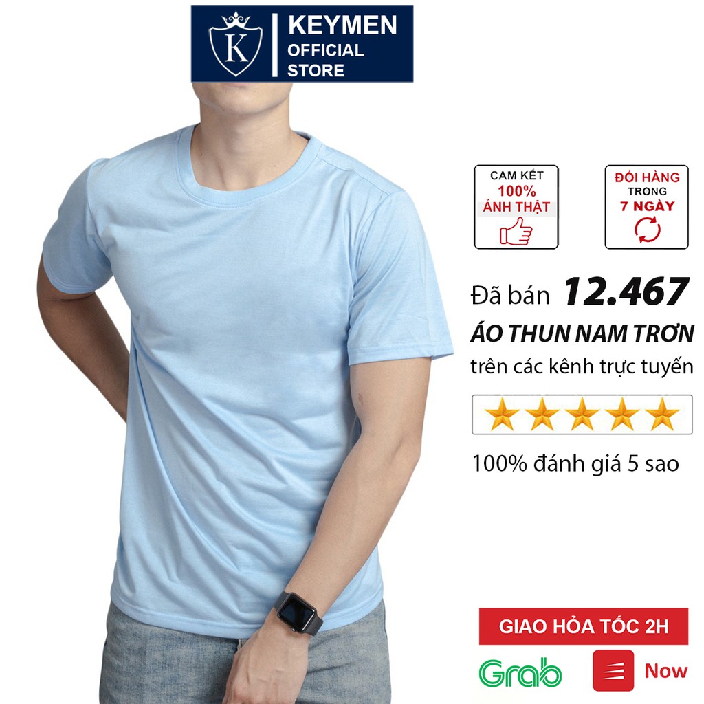 Áo thun nam basic tay ngắn cổ tròn đẹp cao cấp form rộng chất vải thun cotton co giãn mặc siêu mát G