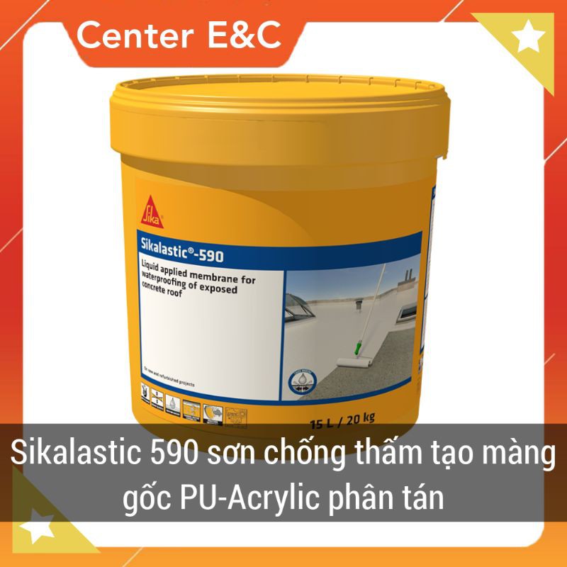 [CHÍNH HÃNG] Sơn chống thấm Sika Lastic 590 thùng 20kg màng lỏng gốc PU-Acrylic Giá rẻ