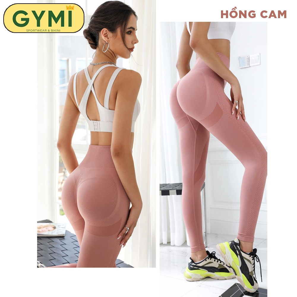 Set bộ đồ tập gym yoga nữ GYMI SET21 gồm áo khoác thể thao và quần legging chun mông chất dệt cao cấp