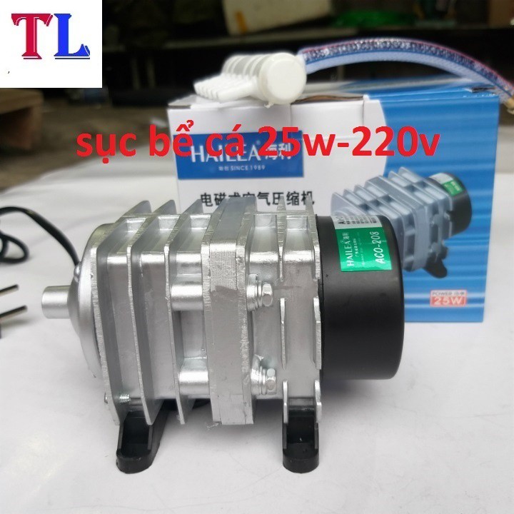 Máy sục sủi thổi khí oxy hồ cá cảnh 25W chạy điện 220V