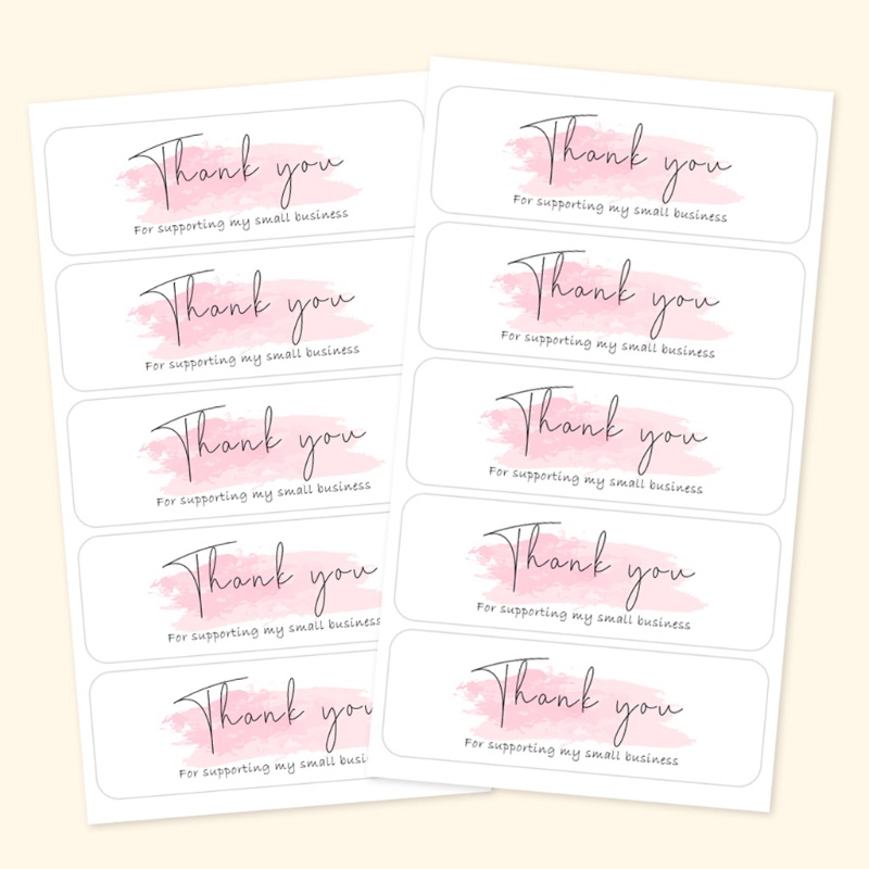 Set 120 miếng dán chữ Thank You for Your Order 1x3 Inch dùng trang trí phong bì đẹp mắt