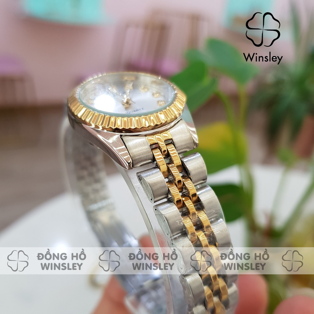 Đồng hồ đôi Halei nam nữ dây kim loại chính hãng đẹp rẻ chống nước dây thép nhỏ
