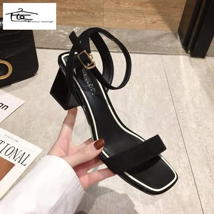 Giày Sandal Cao Gót Dày Dặn Thoải Mái Thời Trang Mùa Hè Dành Cho Nữ