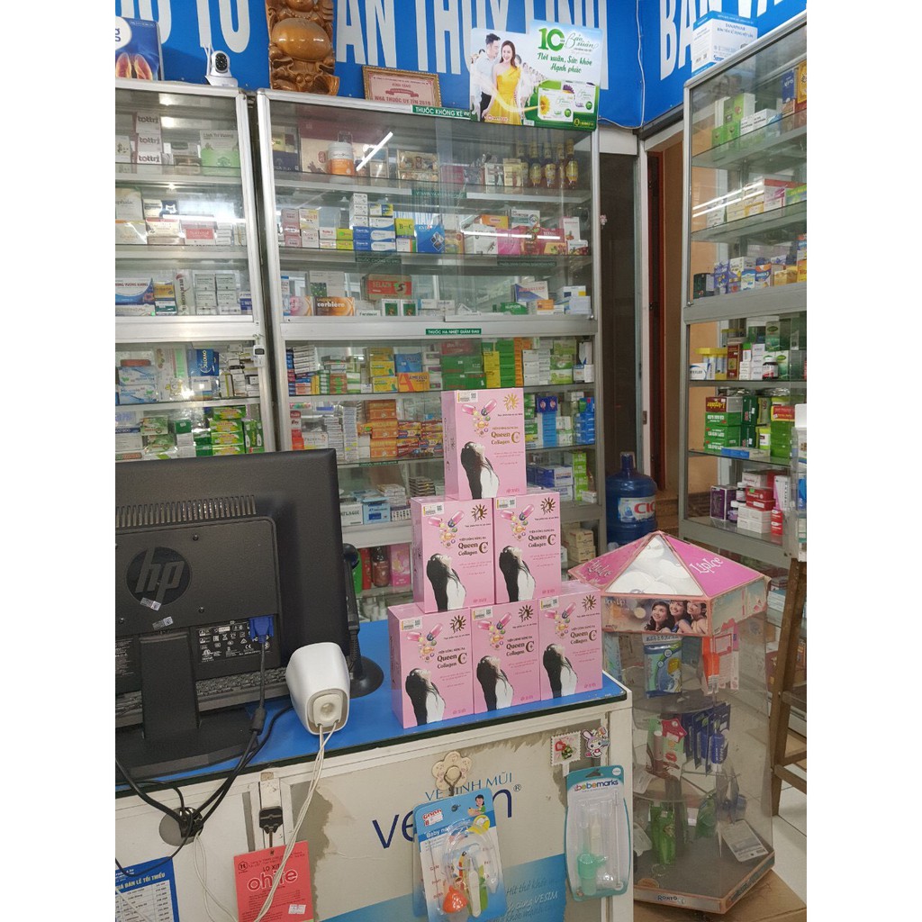 Shunshine Cosmetics queen collagen C tinh dầu, vitamin đẹp da, cân bằng nội tiết tố- Hộp 30 viên | Thế Giới Skin Care