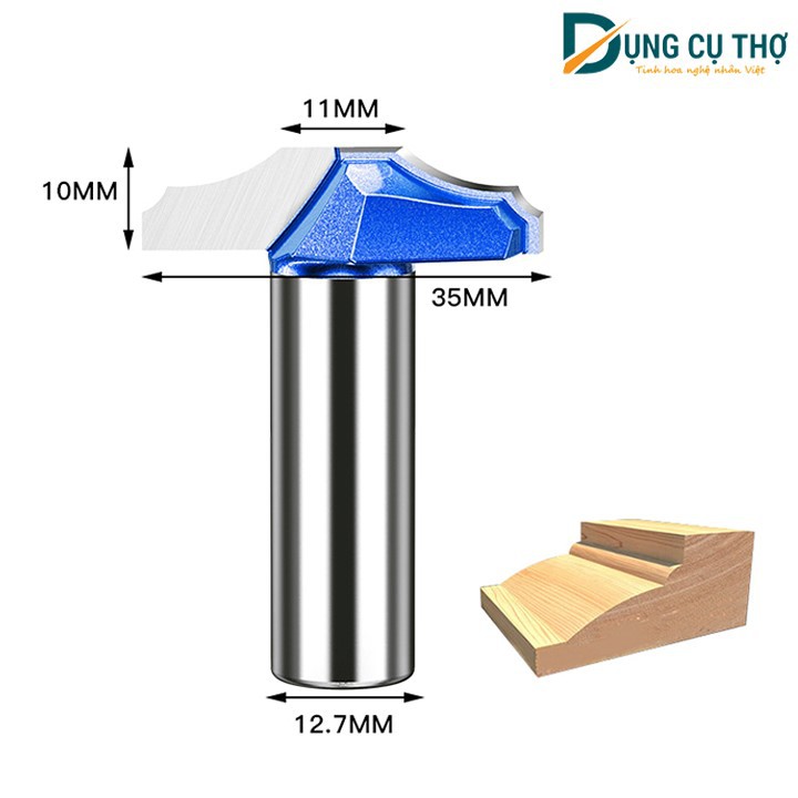 Mũi phay huỳnh ván 2 chỉ lồi nhập khẩu Tideway cao cấp loại 1