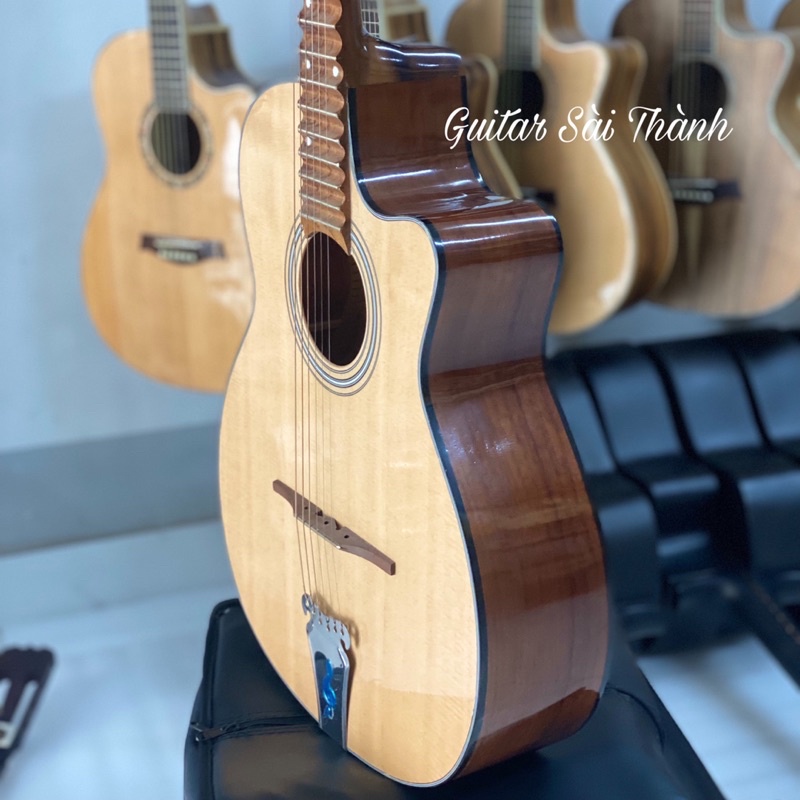 Đàn Ghita Vọng Cổ Phím Lõm Chính Hãng ST.Real Guitar Sài Thành Mã ST-VC02 Gỗ Hồng Đào Nguyên Tấm