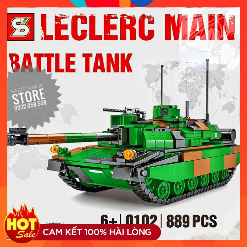 Lego SY-0102 Lắp Ráp Xe Tank LECLERC
