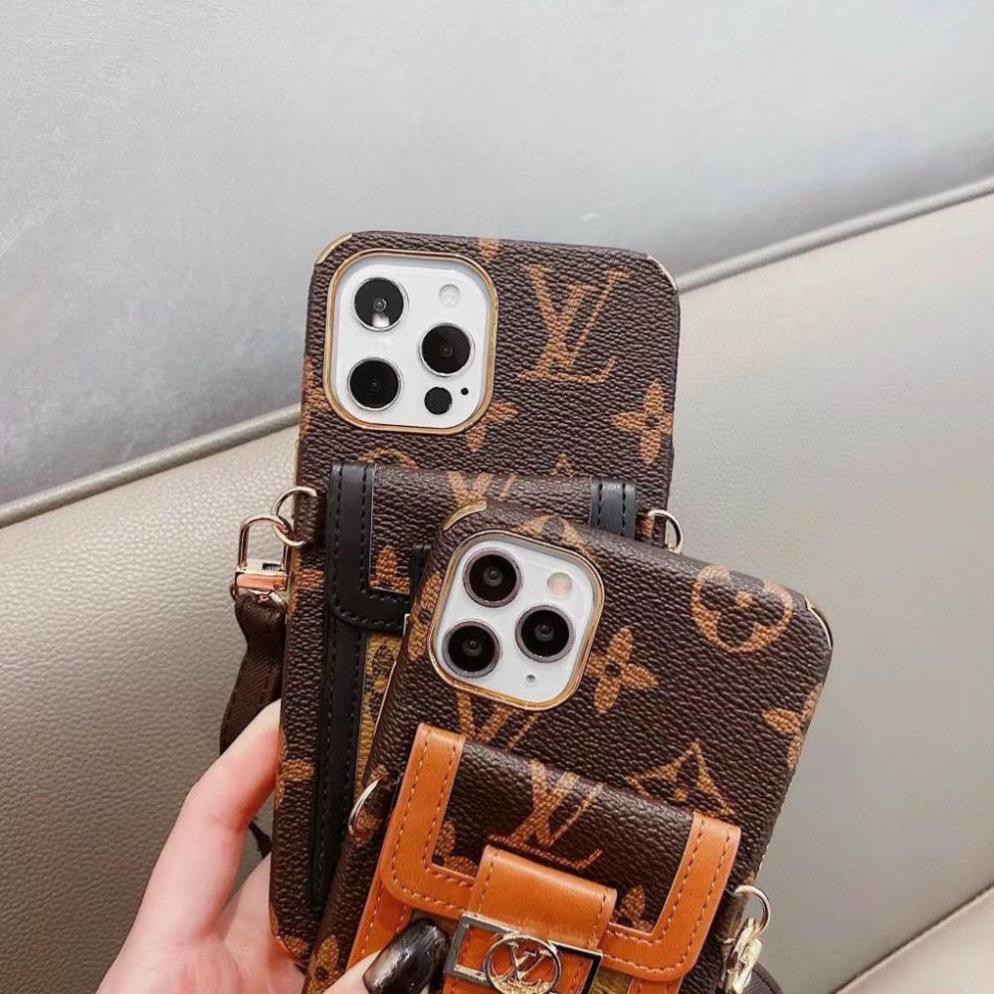 Ốp ví cài thẻ và tiền tặng kèm dây đeo cho Iphone từ IPhone 11 đến Iphone 15 / 15 Pro /15 Plus / 15 Promax