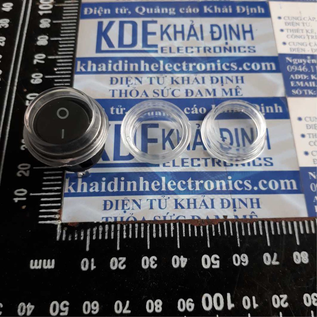 NẮP XU TRÒN CHỐNG BỤI, MƯA CHO CÔNG TẮC TRÒN LỖ phi 16mm / 22MM (gói 20 cái) kde3809